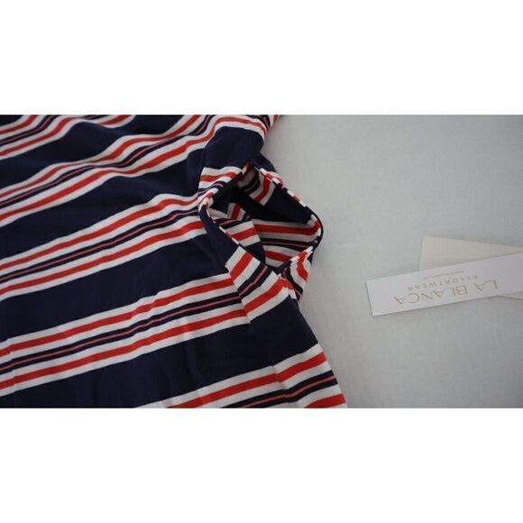 La Blanca LB3ZC55 Women Sz S Blue Sailor Stripe Lace-Up Swim Cover-Up Tunic $103 - Picture 14 of 16